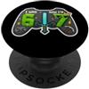 7th Birthday I Was 6 Now Im 7 67 Gamer P 7 ° compleanno ero 6 ora sono 7 67 Gamer Boys Kids Gaming Joke PopSockets PopGrip Adesivo