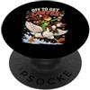 Christmas Santa Funny Xmas Family Outfit Divertente Goose Frog Off per ottenere caffè amante Natale PopSockets PopGrip Adesivo
