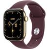 Apple Watch Series 12 GPS + Cellular 42 mm | Cassa in titanio color oro brillante con cinturino Sport borgogna - S/M