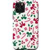 Red green pink christmas candy cane holi Custodia per iPhone 11 Pro Carino Natale Candy Cane Modello Rosso Verde Rosa Holiday Bow