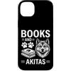 Funny Akita And Book Design Custodia per iPhone 14 Plus Libri E Akita Divertente Akita