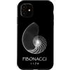 Delta12Designs Custodia per iPhone 11 Fibonacci, nato 1170 - Nautilus Spiral Shell X-Ray