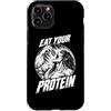 Rep Scribble Fitness and Gym Humor Desig Custodia per iPhone 11 Pro Divertente Mangia il Tuo Proteine Bodybuilding Palestra Stile Anime