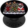 BouvierdesFlandresLovers Bouvier des Flandres - Cappello da Babbo Natale con cane PopSockets PopGrip Adesivo