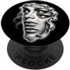 Gothic Surreal Girl Dark Fantasy Clothin Donna Surreale Tre Occhi Nero e Grigio Gotico Trippy PopSockets PopGrip Adesivo
