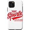 Yay Sports Shirt Sarcastic Tees Custodia per iPhone 11 Pro Yay Sports Do the Thing Win - Maglietta Swash Premium, colore: Rosso