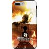 進撃の巨人 Custodia per iPhone 7 Plus/8 Plus AOT Eren vs Colossal Titan at the Wall Scene Anime Series
