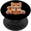 Stuffing Stuffie Thanksgiving Dinner Tur Giocattolo animale farcito gatto arancione peluche Plushie divertente amante carino PopSockets PopGrip Adesivo