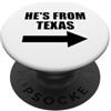 Home State Co. Viene dal Texas Arrow Right Couples che viene dal Texas PopSockets PopGrip Adesivo