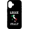 Vintage Lecce Italy Map With Flag Souven Custodia per iPhone 16 Retro Lecce Italia Distressed Bandiera Italia
