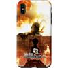 進撃の巨人 Custodia per iPhone XS Max AOT Eren vs Colossal Titan at the Wall Scene Anime Series