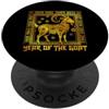 Happy 2027 Chinese Zodiac Lunar New Year Capodanno Cinese 2027 Anno Di Capra Zodiaco Cinese Ram Sheep PopSockets PopGrip Adesivo