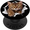 4BengalCatLovers Divertente Bengala Gatto Sbirciare Carino Mamma Papà PopSockets PopGrip Adesivo