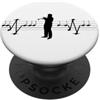 MusicaMotive - Merch für Musiker und Mus Tromba EKG battito cardiaco note jazz musica soffiatore tromba PopSockets PopGrip Adesivo