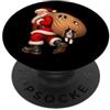 Funny Cute Vintage Christmas Sack Xmas L Babbo Natale che consegna Border Collie presenta un cane cattivo PopSockets PopGrip Adesivo
