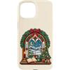 Christmas Season Custodia per iPhone 15 Candela e albero di scena invernale della finestra di Natale
