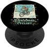 Classic Christmas Vintage Xmas Nostalgic Ciclismo Ciclista Bicicletta Coperto In String Lights Mens Retro PopSockets PopGrip Adesivo