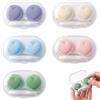 NCEJNY Set da 5 Porta Lenti a Contatto con Decorazione a Cuore, Contenitore Lenti a Contatto Colorato, Portalenti per Lenti a Contatto da Viaggio Portatile e Igienico (5 Colori)