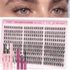 EMEDA Kit Completo DIY per Ciglia a Ciuffi (Cluster Lashes) - Ciglia Miste 8-14mm, Colla Sigillante & Fissante Resistente all'Acqua 72h, Rimosore Delicato e Pinzetta | Adatto ai Principianti