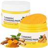 LOPHE 2x50 Pezzi Esfoliante Viso Pads Tamponi alla Curcuma-C | Dischetti Esfolianti Alla Curcuma, il Viso Bilanciano l'Olio e l'Acqua, Morbidi e Profondamente Puliscono i Pori