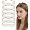 JIRVEX 6 cerchietti capelli donna oro sottili in metallo a più strati fascia per capelli elegante accessori capelli donna moda headband