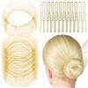 EJRUP Retine per Capelli Invisibili per Chignon, 20 Retine Invisibili per Capelli con 40 Forcine Per Capelli, Capelli Elasticizzati, per Balletto, Danza, Infermiera, Donna (Oro)