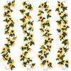 Gnovldg 4 Pezzi Ghirlanda di Girasoli Artificiali 2,32 m, Girasoli Finti | Fiore di Seta Appendere Ghirlanda Fiori Finti, per Pareti, Porte, Recinzioni, Decorazioni per Feste, Matrimoni, Giardino