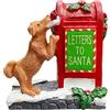 QIZHIQIAMY Personaggi Villaggio di Natale Statuine Natalizie con Cani Miniatura Villaggio Natale Accessori per Decorazioni Natalizie Interne Alla Casa (A)
