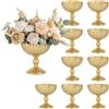 Sziqiqi Oro Vaso per Centrotavola Matrimonio: Vasi Alti 20 cm per Decorazioni da Tavola - Vaso a Urna in Metallo per Composizione Fiori Set di 10 - Vasi Elegante per Festa Compleanno Natale