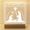 Stileitaliano presepe luminoso personalizzato lampada led multicolore natività nascita famiglia plexiglass (Presepe led)