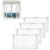 BUERPINKING Set di 4 tende a pannello, 130 x 45 cm, moderne, da cucina, bistrò, con fiori bianchi, semitrasparenti, ricamate, per soggiorno e cucina