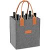 Dhisperares Borsa per Bottiglie Vino Acqua in Feltro, 23x18x26 cm Borsa Portabottiglie | Acqua in Feltro con 6 Scomparti, Cestello Portabottiglie per Trasportare in Sicurezza Bottiglie di Vino, Birra e Bevande