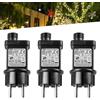 LEKEFETO 3 pezzi alimentatore LED 6 W 31 V: 8 modalità trasformatore a bassa tensione con timer, IP44 LED adattatore adattatore trasformatore con funzione memoria per luci di Natale, luci di ghiaccio