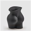 EDG Enzo De Gasperi Vaso Chakra Booty H 26 Cm 22 x 16 Cm Ceramica Nero