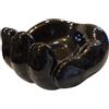 Generico Svuotatasche in Ceramica a Forma di Mano, Portaoggetti Design Contemporaneo per Chiavi e Monete - Colore Nero