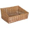 OKAFFAREFATTO MADDALONI Cesta Portapane in Vimini Rettangolare 43.5x32xh20 cm, Espositore Inclinato per Panetteria Bar Negozio, Cestino Esposizione Pane Frutta