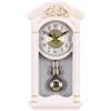XYUERU Orologio da parete a pendolo tradizionale con rintocchi, con pendolo a batteria, funzionamento silenzioso, orologio da camino con intaglio tridimensionale for soggiorno, cucina, ufficio, mensola, deco
