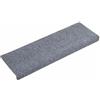 vidaXL Tappetini per Scale autoadesivi 20 pz 65x21x4 cm Grigio Chiaro Bordo Rettangolare