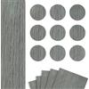 DecoMeister Copriviti Autoadesivi Ø 20mm 45 Pezzi - Tappi di Copertura per Buchi Mobili - Rotondi Copri Viti in Melamina Sottile con Colla Forte - Per Mobili e Legno - Rovere Grigio
