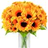 Jadeunm Girasole artificiali, 4 pezzi di fiori artificiali decorativi | Bouquet di fiori artificiali in seta, come veri girasoli, per matrimoni, feste di compleanno