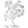 VORILO Luce a LED per albero di rosa artificiale alimentata tramite USB, adatta per la decorazione del desktop
