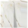 LUPATDY Set di 10 piastrelle adesive in marmo 60 x 30 cm, LUPATDY adesive, effetto marmo, impermeabili, per cucina, bagno, colore: oro neve