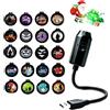 Generico Proiettore Halloween, Proiettore Halloween Finestre con 20 Diapositive | Alimentazione USB, Proiettore Halloween Regolabile Finestre, Lucis LED Portatili Silhouette Halloween