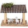 Holyart Animali presepe: Recinto con pecore 10x10x10 cm per presepi da 6 cm