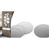 Gicos Set 4 Specchi da Parete Adesivi Forma Tonda 30 cm Spessore 3 mm Adesivi Inclusi ORR-797613