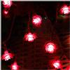 DHRH Luci Natalizie,Stringa di luci Rosa per Interni,19.6Ft 40 LED a Batteria a Forma di Fiore,appese luci per Esterni per Giardino di Nozze Decorazioni Natalizie,Rosse