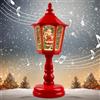Szhhrxi Lanterna di Natale a Globo di Neve con Musica, Retrò Globo di Neve Natalizio Ornamenti, LED Babbo di Lampada di Natale Decorazioni Natalizie, Luce Notturna di Regalo (rosso)