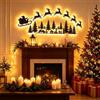 Generic Decorazioni Parete LED Renna, Luci Natalizie Festive Cervo (#e) | con Retroilluminazione Calda & Design 3D Legno, da Esporre Insieme o Separate per Corridoio, Camera & Soggiorno