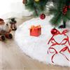 Suvexor Coperta per albero di Natale, rotonda, 120 cm, in peluche, colore bianco | Coperta rotonda per albero di Natale, 120 cm, grande, morbida, ideale per decorare l'albero di Natale, per il soggiorno