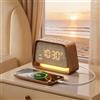 blonbar Sveglia a luce diurna, sveglia con luce, lampada da comodino con | 10 suoni bianchi e 10 suoni naturali, luce notturna a 3 livelli di luminosità, snooze, 2 sveglie